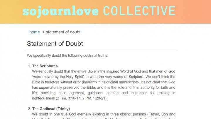 Progressive Church Releases Statement Of Doubt