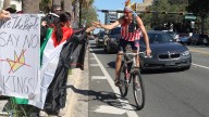 Protestors chant at the No Kings rally in Tallahassee, Florida