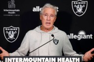 Raiders’ Pete Carroll speaks to the media before Wednesday’s practice