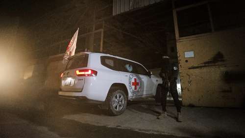 Red Cross transfer 4 coffins with more remains of deceased hostages