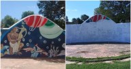 Polémica en Villa del Carmen por el mural de Isabel Ezcurra que tapó el Municipio