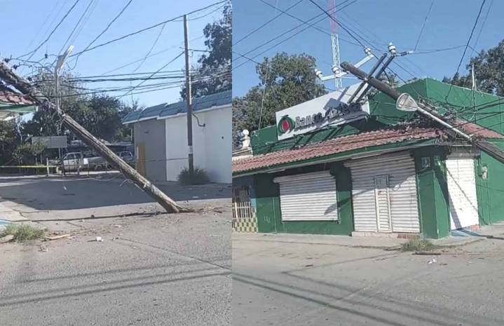 Se queda dormido al volante y derriba poste en Nava: Deja sin luz a varios sectores