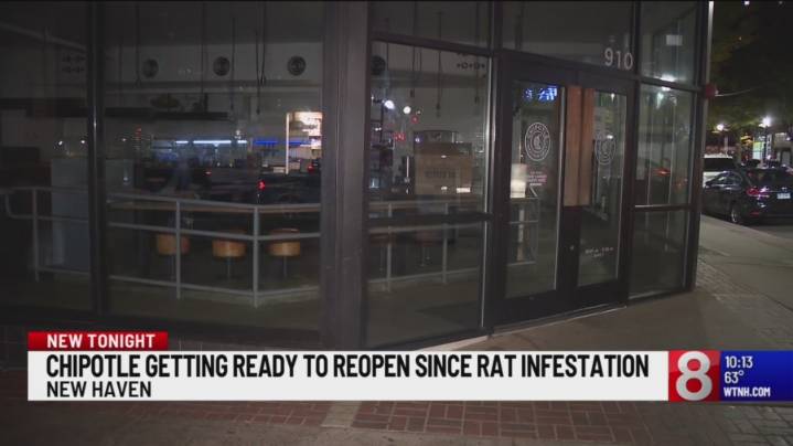 New Haven Chipotle reopening 1 year after rat infestation