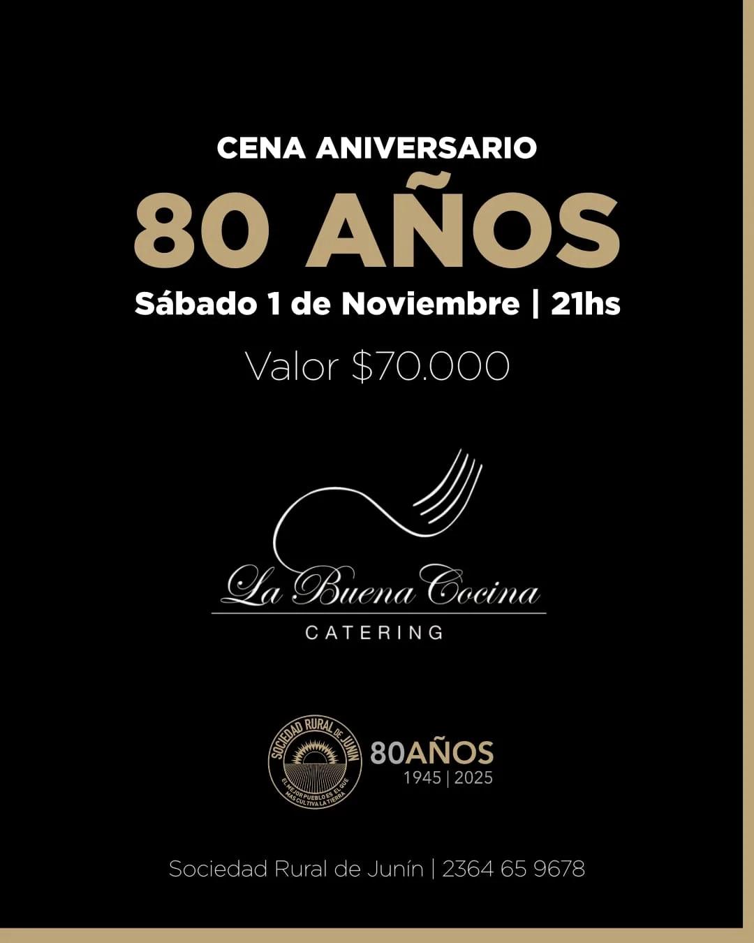 La Sociedad Rural de Junín celebra sus 80 años con una gran fiesta