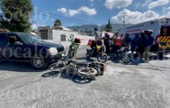 Conductor impacta a motociclista en colonia Loma Linda