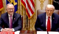 Trump goes on bizarre rant about 400-year-old mirror during Australia prime minister meeting