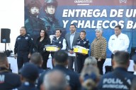 Entrega CPC equipamiento a agentes de la SSPM