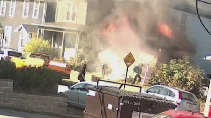 Columbus fire lieutenant rescues dog from house fire