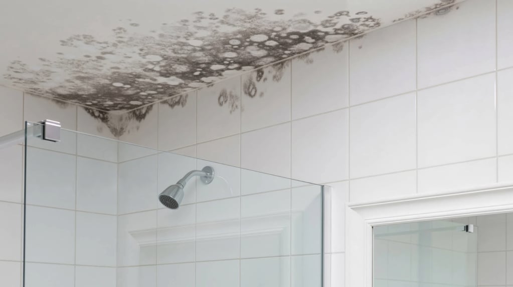 Cómo eliminar las manchas de humedad del techo del baño con un truco casero