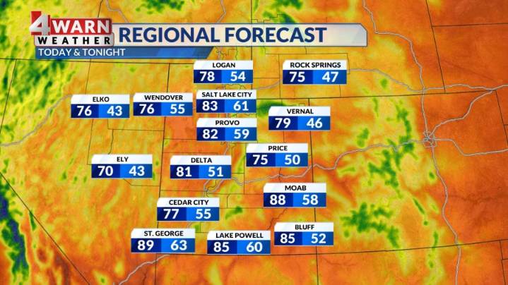 Sunshine and warm temperatures hang tough through the end of the week