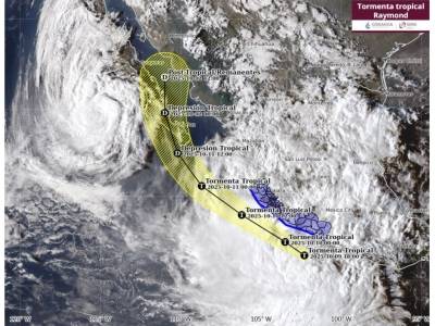La tormenta tropical Raymond ocasionará lluvias puntuales torrenciales en Guerrero (costa y suroest…