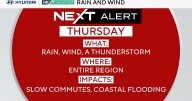 Rainy, windy Thursday in Philadelphia area, localized flooding possible. Here's the weather forecast.