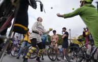 Naked bike riders demonstrate against federal troops in ‘quintessentially Portland’ protest