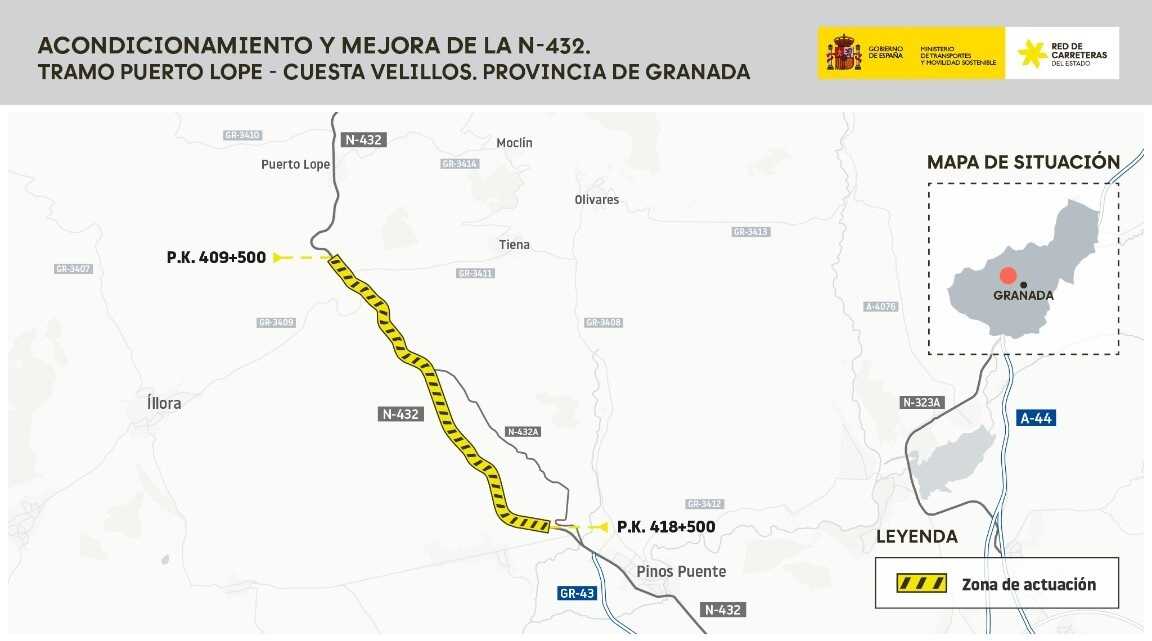 Luz verde al estudio informativo de la N-432 entre Puerto Lope y Cuesta Velillos