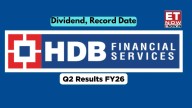 HDB Financial Services Q2 Results FY2026: HDFC Bank subsidiary declares dividend, record date; check quarterly earnings details