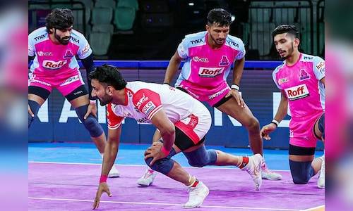 PKL 12: UP Yoddhas go down fighting against Jaipur Pink Panthers, but play