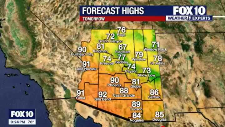 Arizona weather forecast: Warm start to the week, storms possible later on