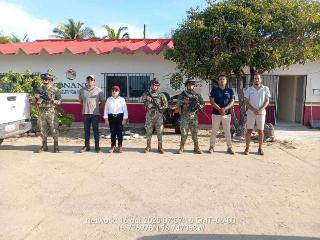 Marina aporta seguridad en arribazón de tortugas en costas de Oaxaca