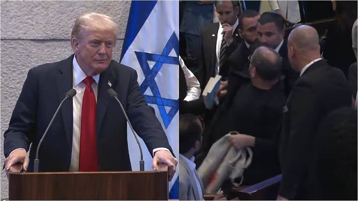 Commotion Erupts During Trump’s Address At Israel’s Knesset; Disruptive Member Escorted Out