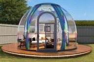 This Amazon Bubble Tent Has a Star Projector and Privacy Curtains