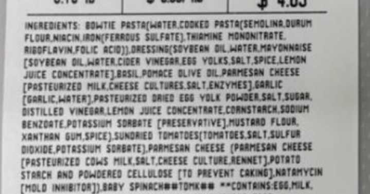 Albertsons Companies recalls bowtie pasta salads over listeria concerns