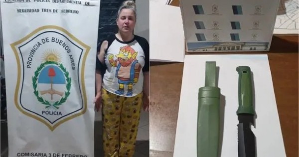 Una mujer intentó agredir con un cuchillo a un fotógrafo en el acto de Javier Milei en Tres de Febrero