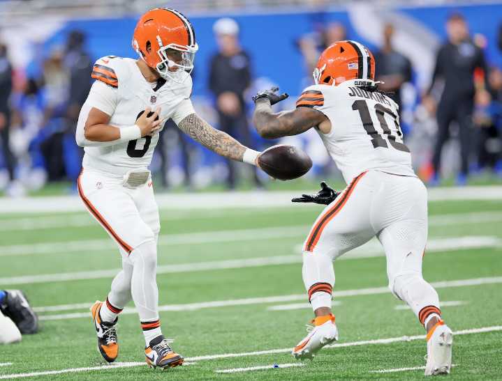 Kevin Stefanski acknowledged that turnovers played a big role in the switch from Joe Flacco to Dillon Gabriel