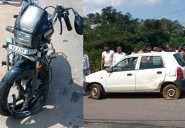 Mangaluru: Car being driven on wrong lane hits bike, two students...