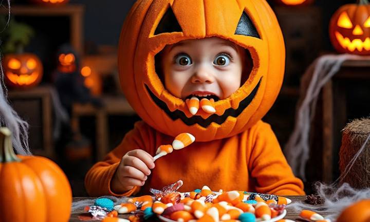 Riesgos del exceso de dulces en Halloween infantil