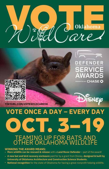 Wildcare Oklahoma can win $30K grant and Land Rover Defender with your votes