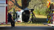 Medical examiner on scene after rollover crash in Scituate