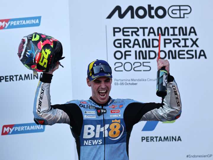 Aldeguer wins first MotoGP after Marquez, Bezzecchi collide in Indonesia
