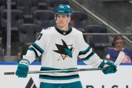 Michael Misa scores first NHL goal, helping Sharks approach league record