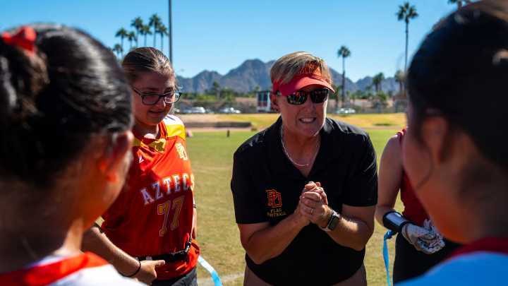 Palm Desert Flag Football Coach Dani Oswood talks about playoff win