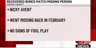 Recovered bones match missing person