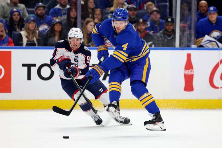 Miles Wood tallies twice late to lift Blue Jackets past Sabres - The Rink Live | Coverage of youth, junior, high school and college hockey