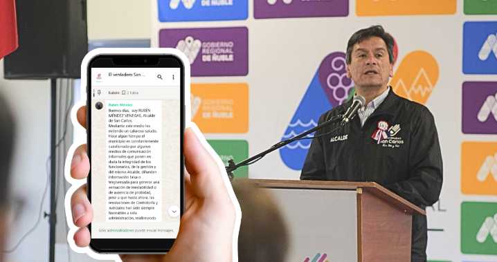 «El verdadero San Carlos»: Alcalde crea grupo de WhatsApp y acusa a medios informales de publicar noticias falsas