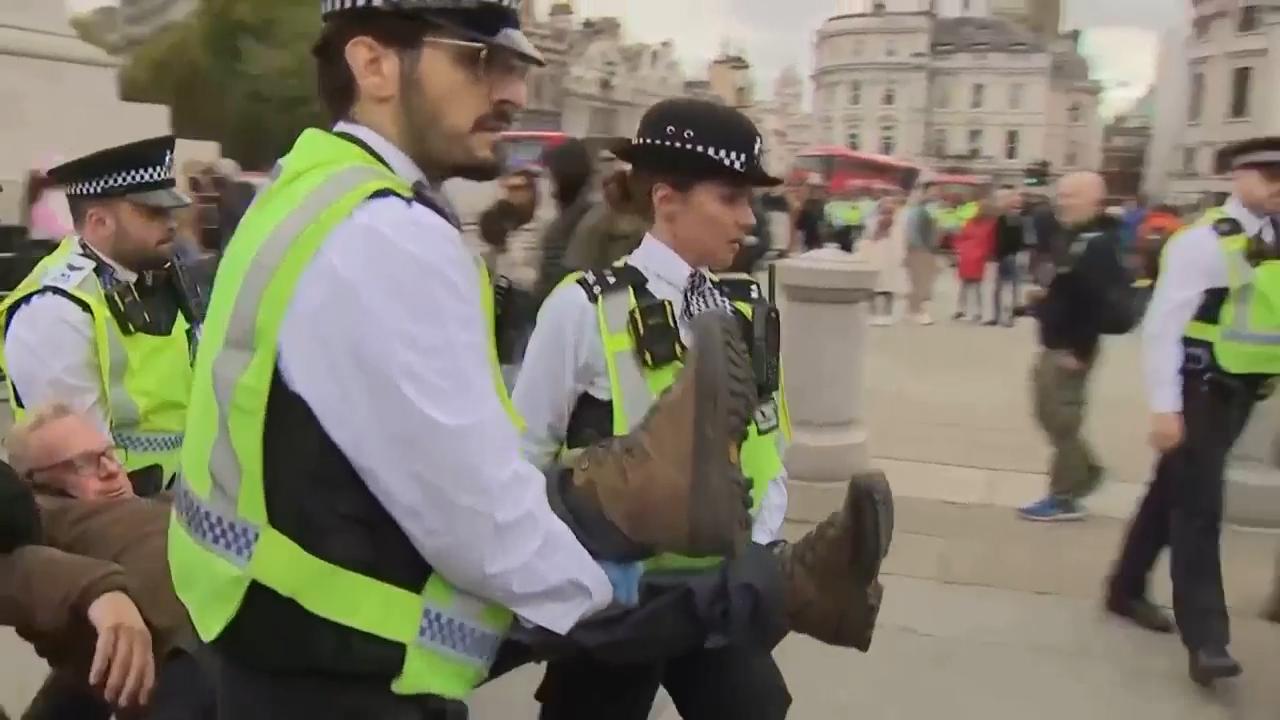 Some detained as pro-Palestinian protest held in London despite objections by police, politicians