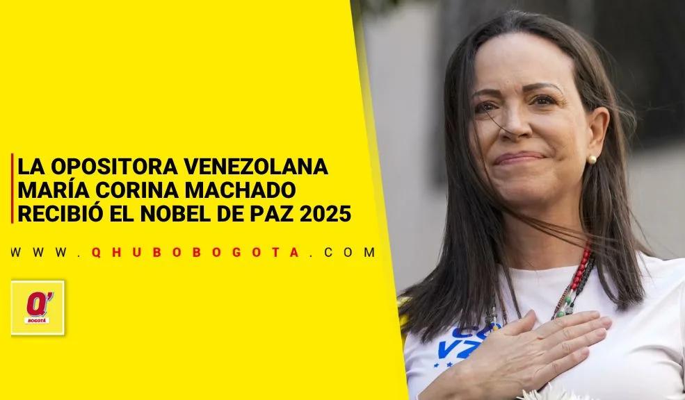 La opositora venezolana María Corina Machado recibió el Nobel de Paz 2025