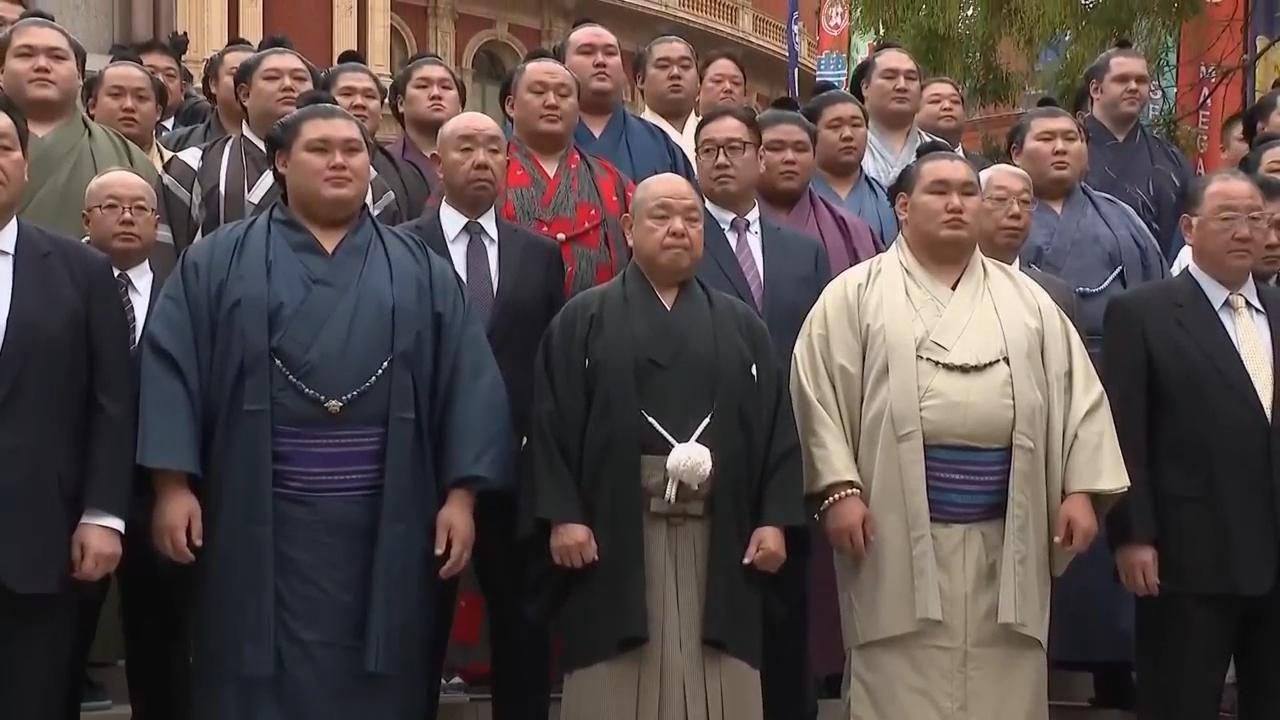 Sumo wrestlers from Japan bring 1,500 years of tradition to London's Royal Albert Hall