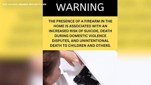 New York City Council passes first bill un US to require gun stores to display graphic warning images
