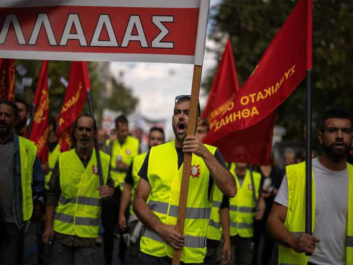 Nationwide strike in Greece over labour laws halts services