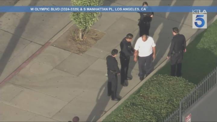 Motorcyclist in custody after pursuit with L.A. police