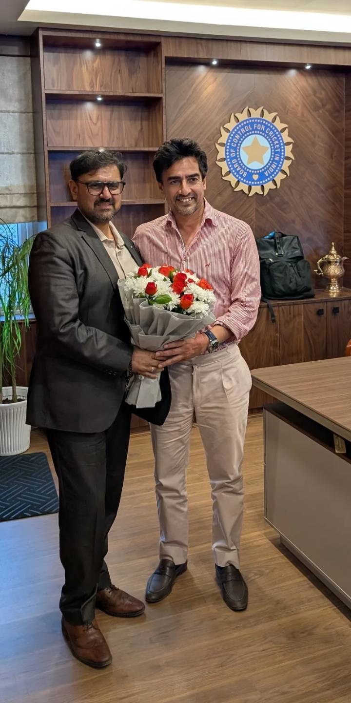 Satish Sharma interacts with BCCI President