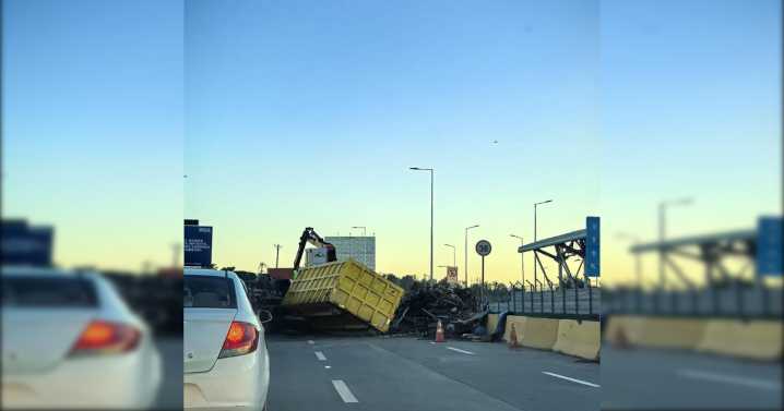 Volcamiento de camión generó importante congestión al interior del Aeropuerto de Santiago: tacos se extendieron por hasta dos horas