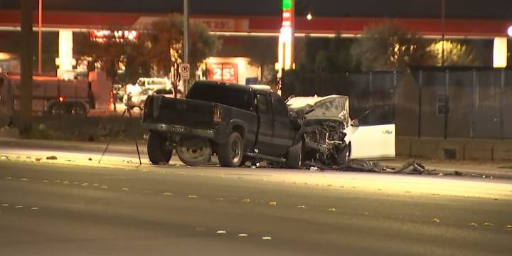 Northeast valley collision causes road closure, Las Vegas police investigating
