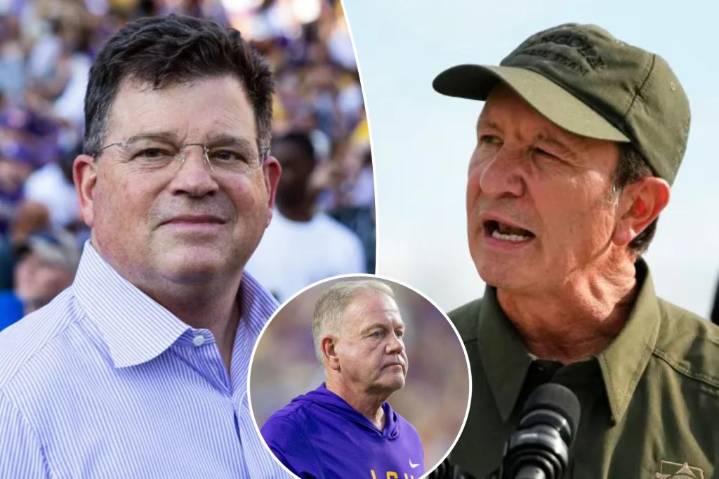 Why Louisiana Gov. has 'got it out for' LSU AD after $54 million Brian Kelly mess
