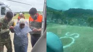 Rescatan a Familias con Puente Aéreo en Ilamatlán, Veracruz; Pintaron S.O.S. para Ser Vistos
