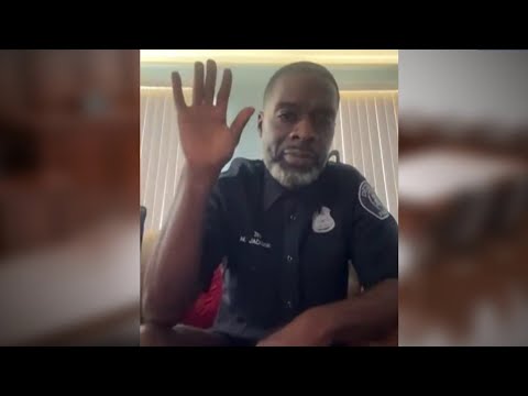 Police officer appears to be without pants in virtual court