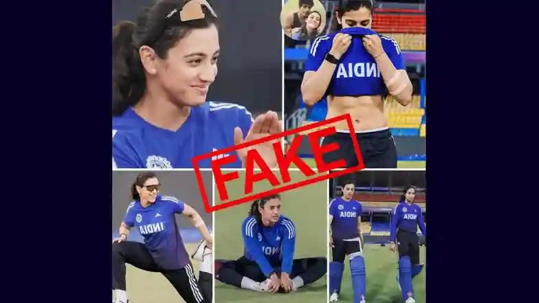 Fact Check Fact Check: Smriti Mandhana Flaunting Six-Pack Abs? Here’s the Truth About Viral Picture of India Women’s National Cricket Team Vice